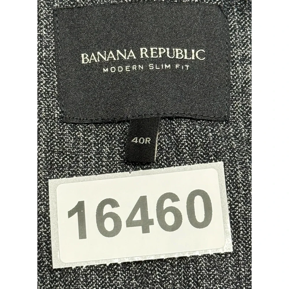 Banana Republic Blazer Mens 40R Gray Unstructured Modern Slim Fit‎ Jacket